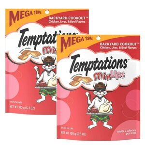 Temptations MixUps Cat Treats Backyard Cookout Flavor 2-Pack Mega 180g Chicken B